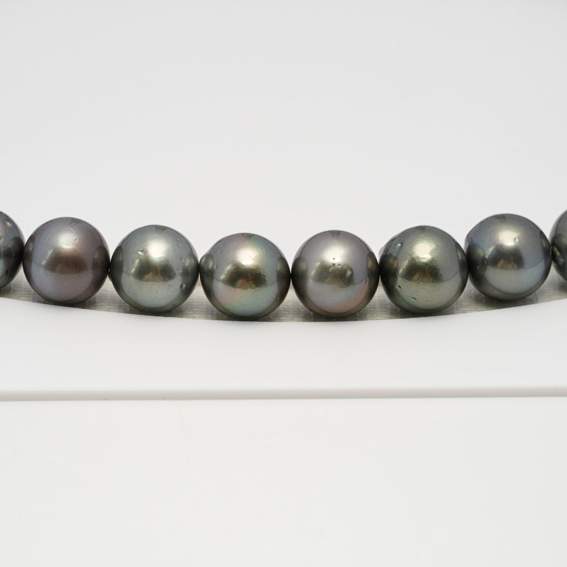 36pcs Light 11-13mm - SR/NR AA/A Quality Tahitian Pearl Necklace NL1627 THMIX3