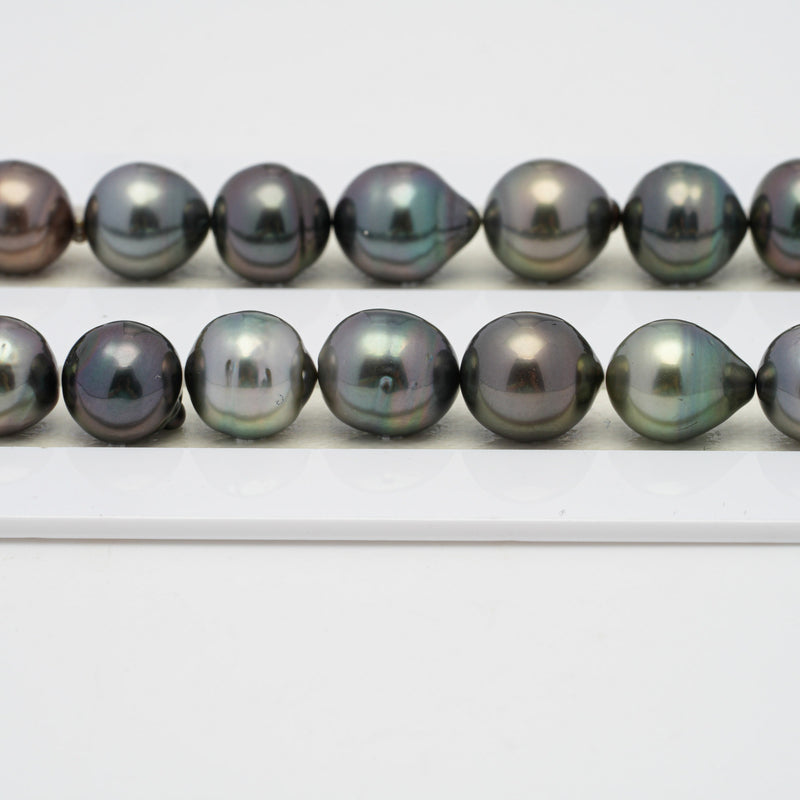 43pcs Multicolor 9-10mm - SB AAA/AA Quality Tahitian Pearl Necklace NL1407 OR7