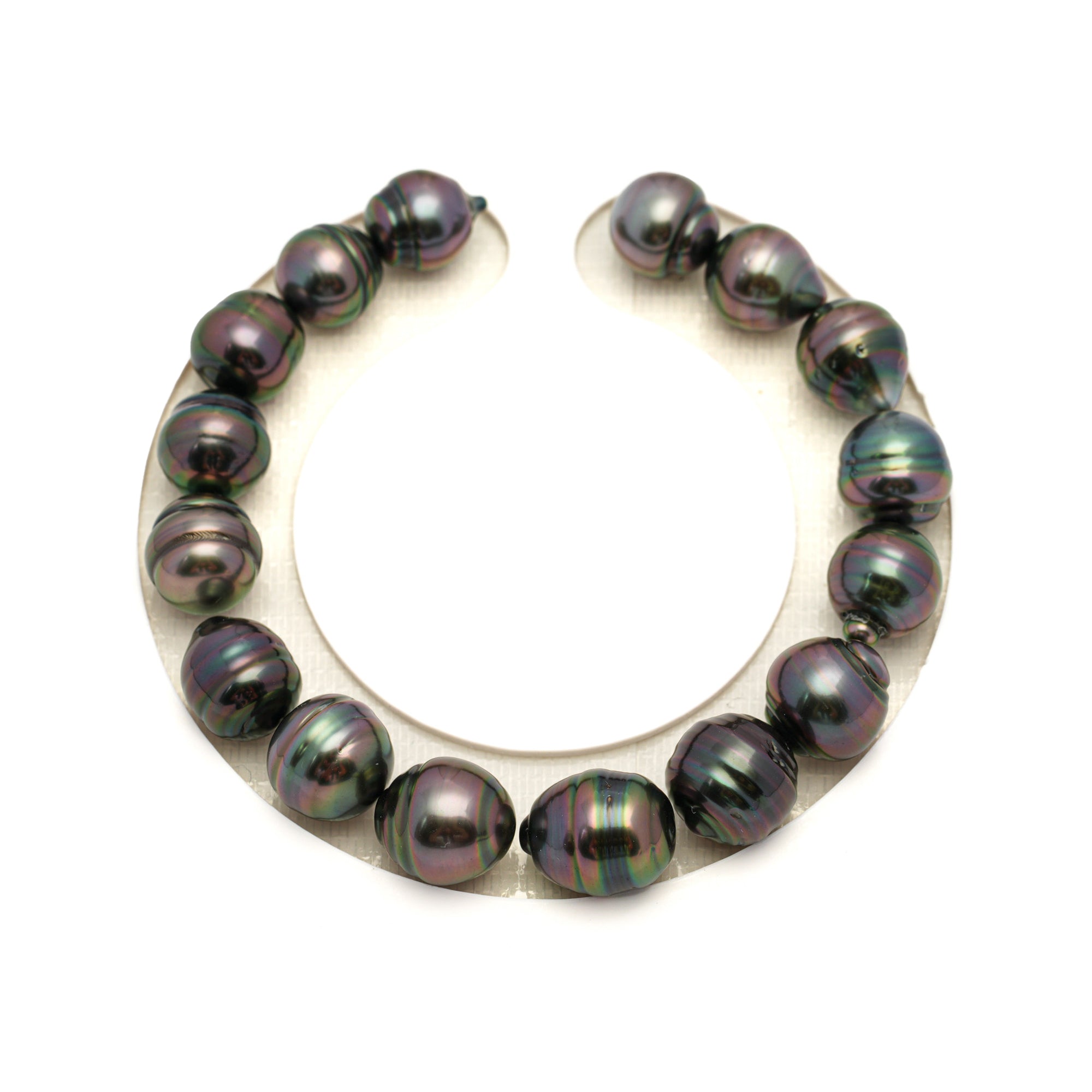 16pcs Green Cherry 9-11mm - CL AAA/AA Quality Tahitian Pearl Bracelet BR2365 TH5