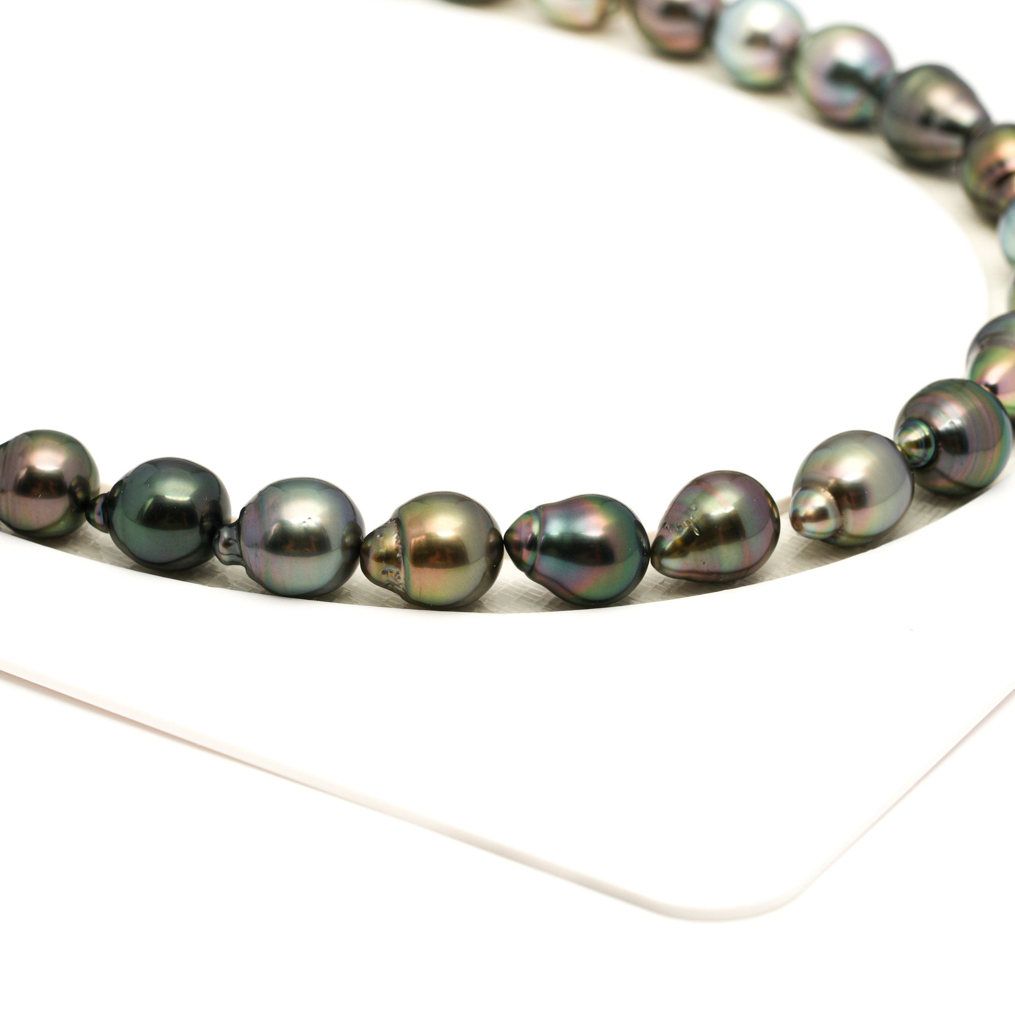 36pcs "High Luster" Multicolor 8-10mm - SB/CL AAA Quality Tahitian Pearl Necklace NL1788 LP2