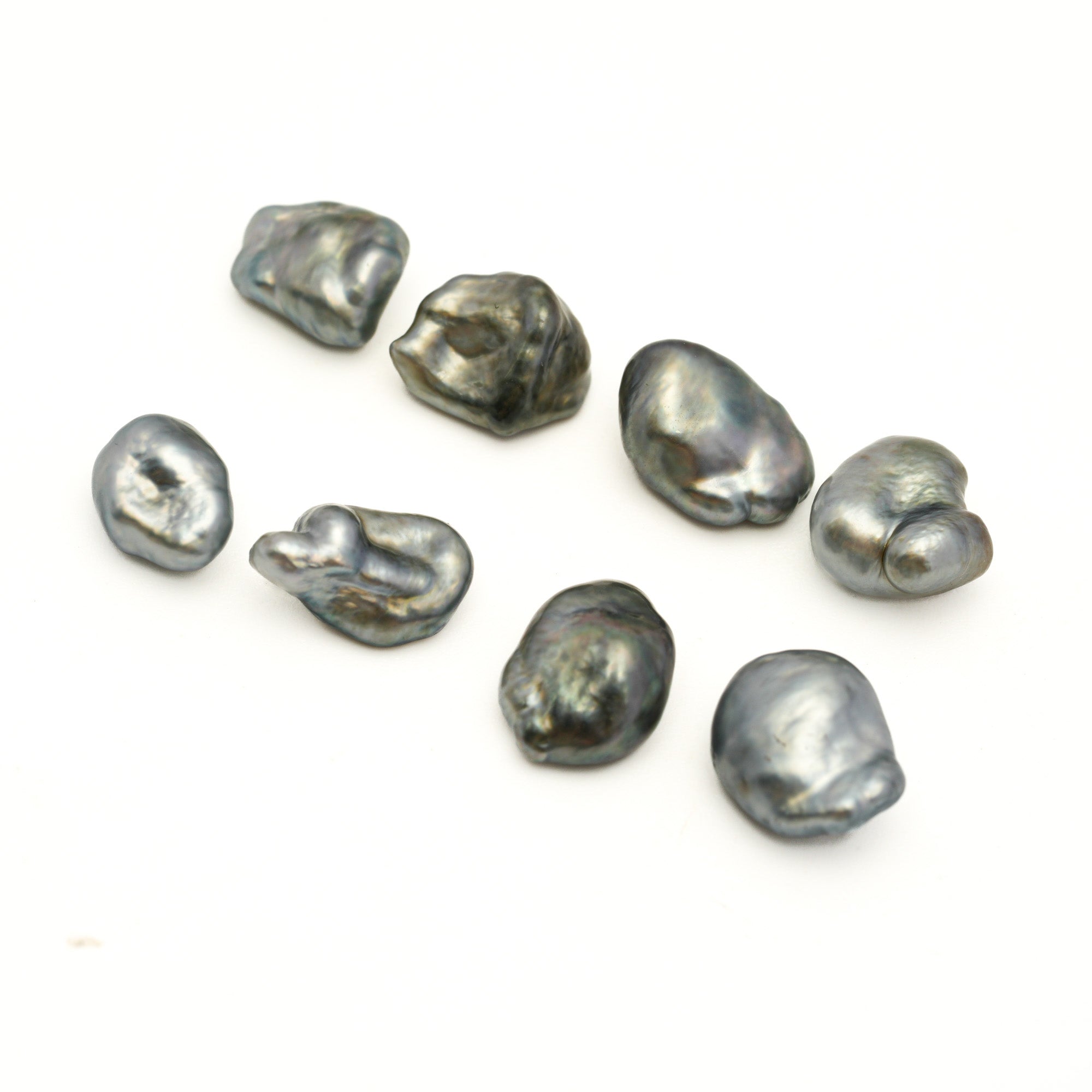 8pcs Silver 5-6mm - 3.8g KESHI AAA Quality Tahitian Pearl Keshi MP560 CM3