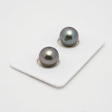 2pcs "High Luster" Blue Mix 11-11.1mm - SR AAA/TOP Quality Tahitian Pearl Pair ER1456 TH2