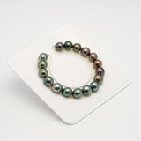 17pcs "High Luster" Green Cherry 9-10mm - SB AAA Quality Tahitian Pearl Bracelet BR2175 HL3