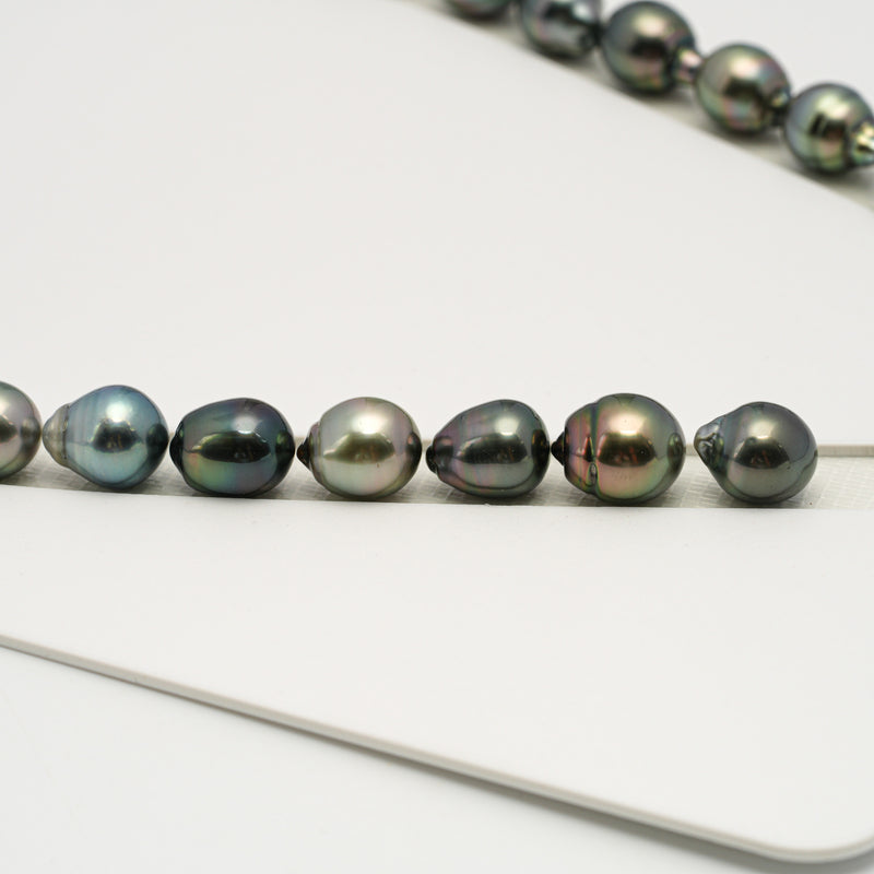 32pcs Multicolor 9-12mm - SB AAA Quality Tahitian Pearl Necklace NL1589 HL3