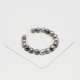 17pcs "Blooming" Cherry Mix Bracelet - Semi-Baroque 8-10mm AAA Quality Tahitian Pearl BR1135 TH1