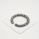 19pcs Olive Green 9-11mm - SR/NR AAA/AA Quality Tahitian Pearl Bracelet BR2216 OR10