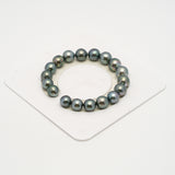 18pcs Blue 9-11mm - SR/NR AAA/AA Quality Tahitian Pearl Bracelet BR2226 OR10