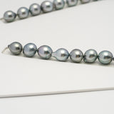 42pcs "High Luster" Silver Mix 8-10mm - CL/SB AAA/AA Quality Tahitian Pearl Necklace NL1597 HL3