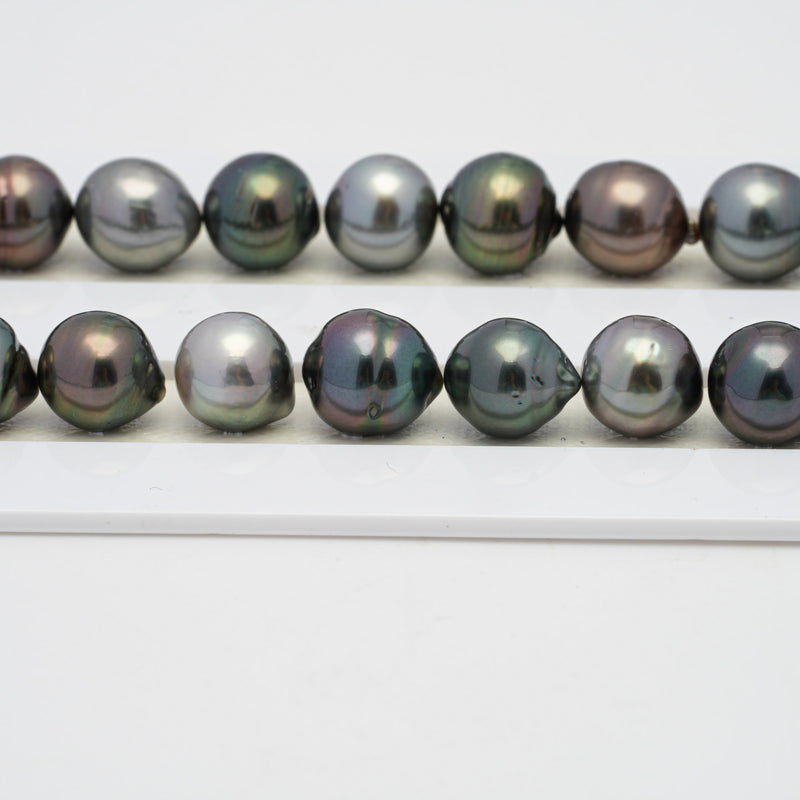 43pcs Multicolor 9-10mm - SB AAA/AA Quality Tahitian Pearl Necklace NL1407 OR7