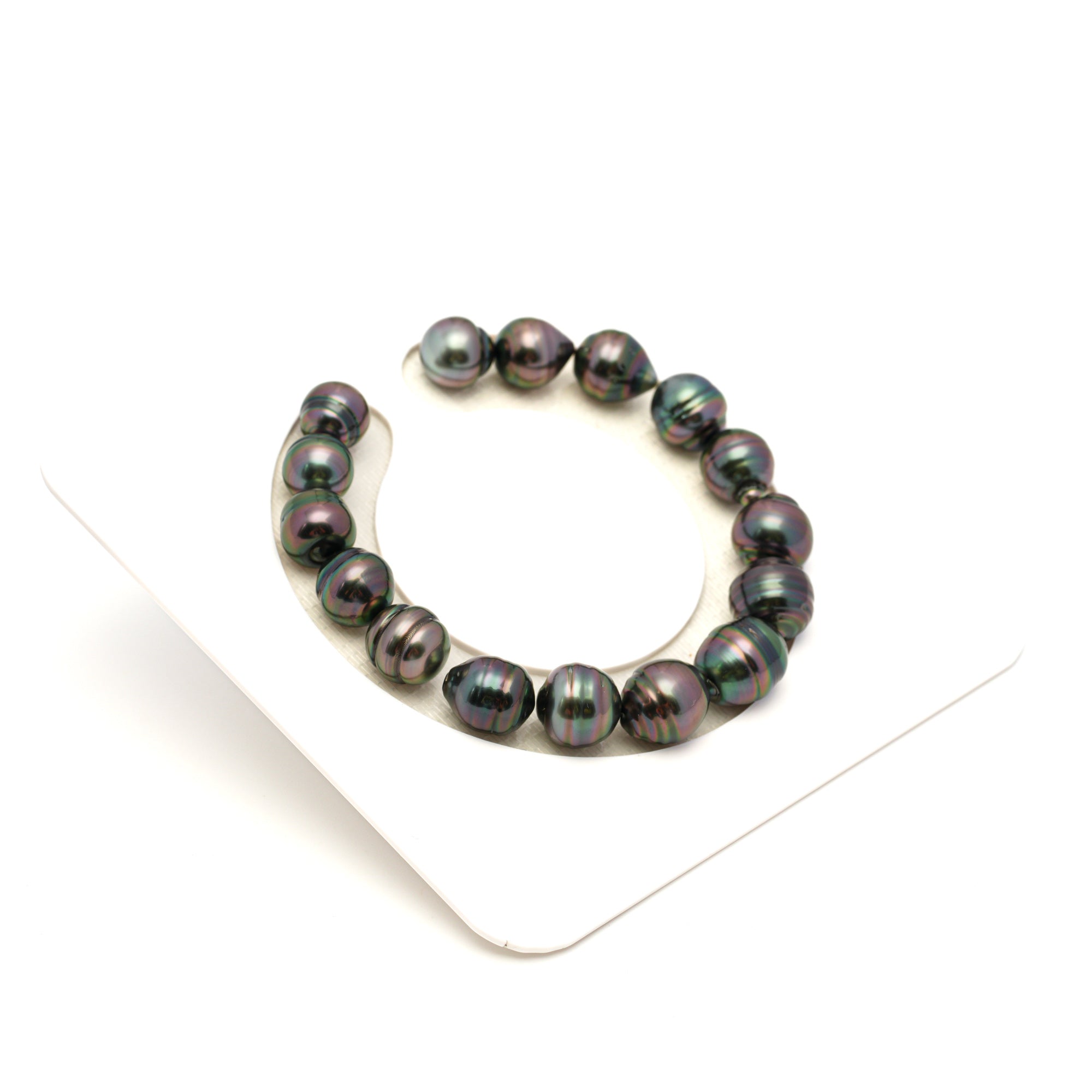 16pcs Green Cherry 9-11mm - CL AAA/AA Quality Tahitian Pearl Bracelet BR2365 TH5