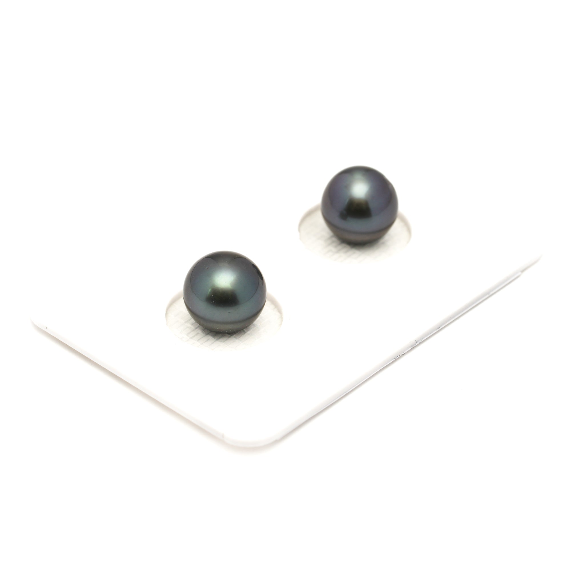 2pcs Blue 8.4-8.6mm - NR AAA/AA Quality Tahitian Pearl Pair ER1893 LP1