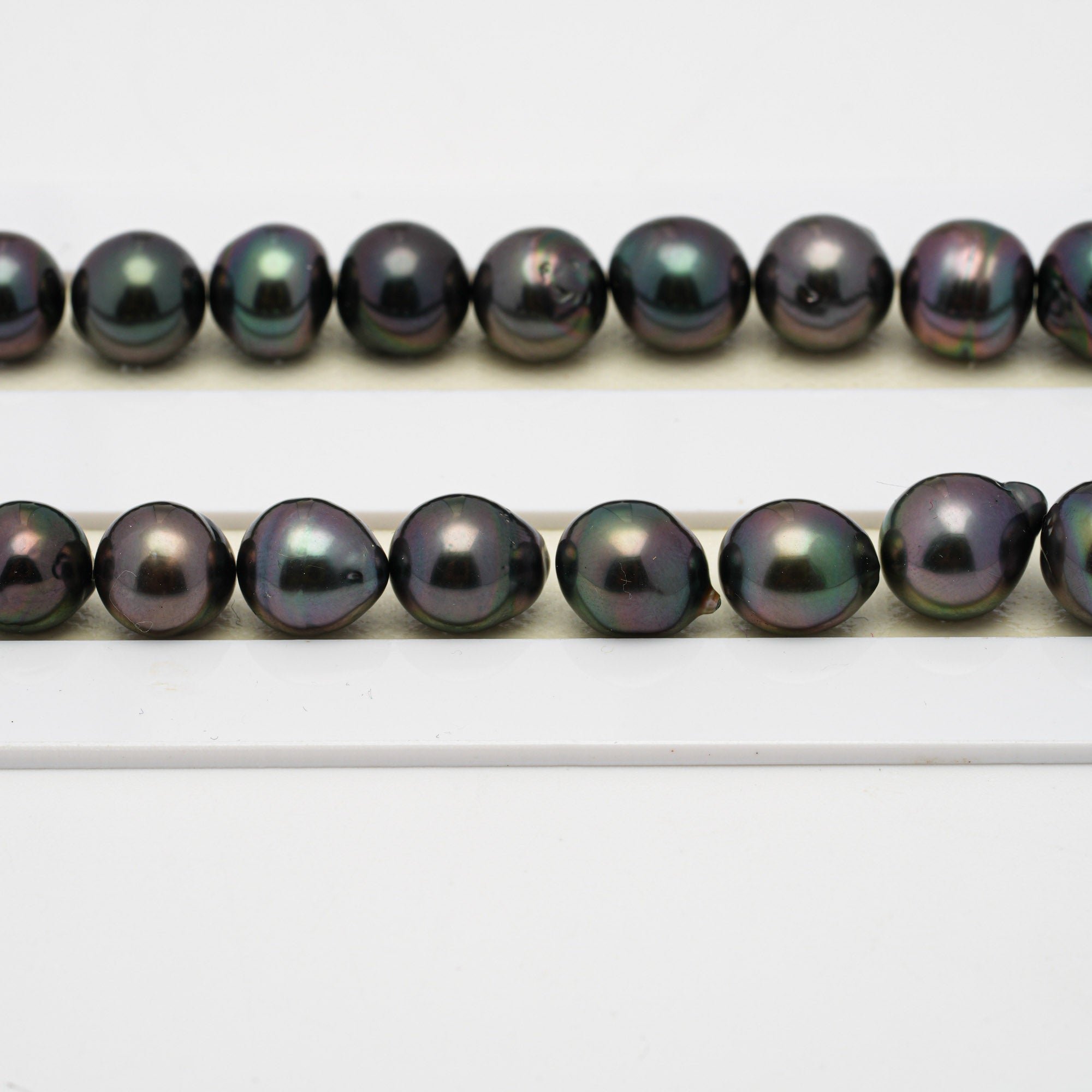 46pcs "Top Luster" Purple 8-10mm - SB AAA Quality Tahitian Pearl Necklace NL1511 THMIX2