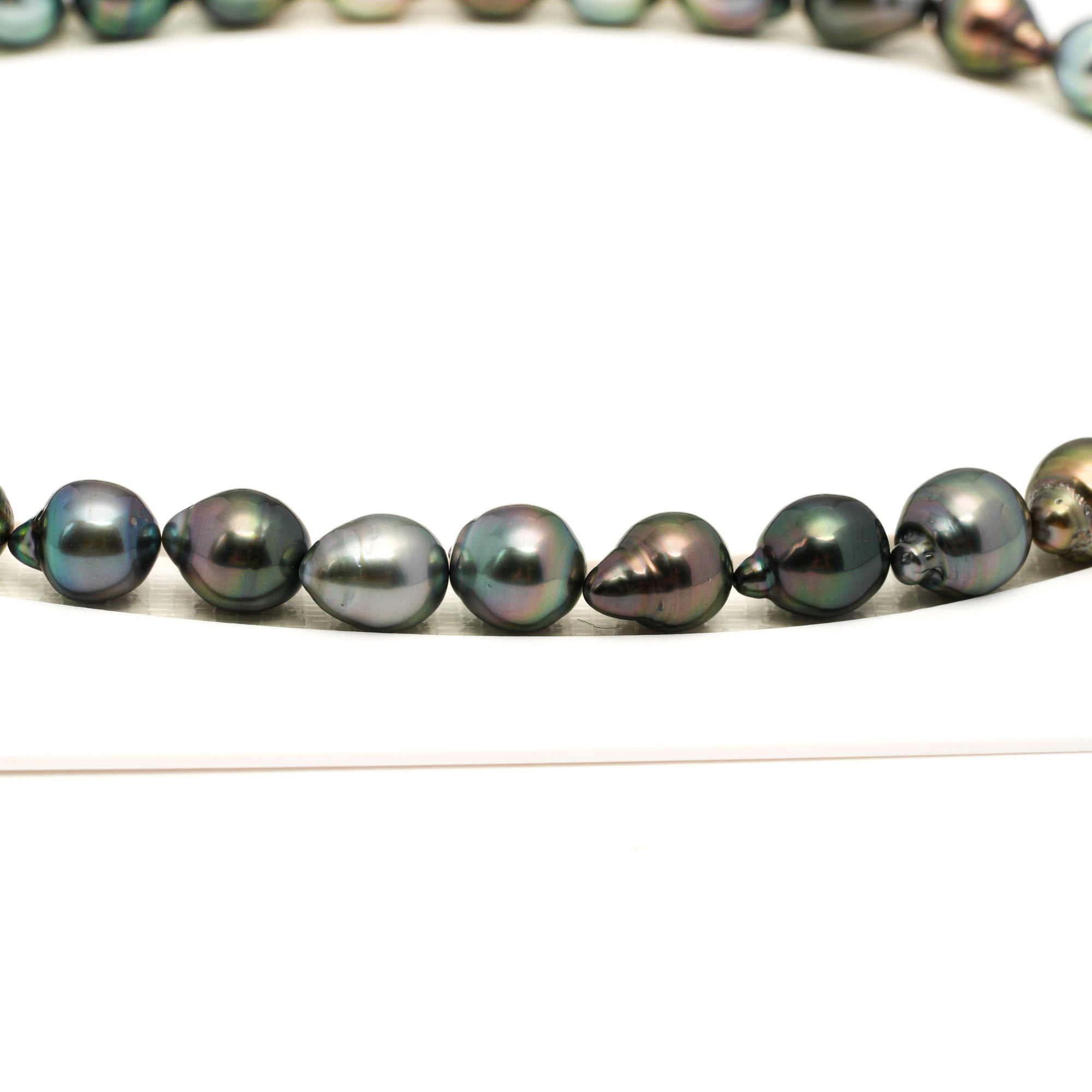 36pcs "High Luster" Multicolor 8-10mm - SB/CL AAA Quality Tahitian Pearl Necklace NL1788 LP2
