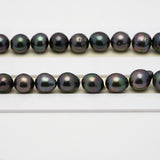 46pcs "Top Luster" Purple 8-10mm - SB AAA Quality Tahitian Pearl Necklace NL1511 THMIX2