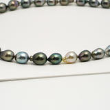 32pcs Multicolor 9-12mm - SB AAA Quality Tahitian Pearl Necklace NL1589 HL3