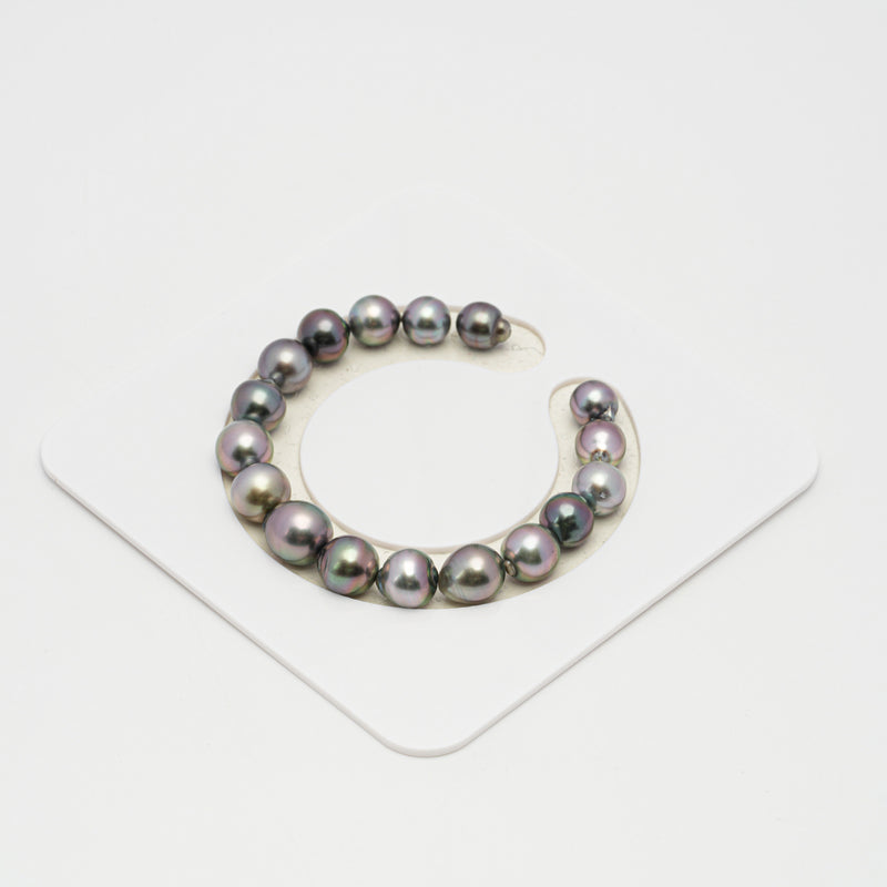 17pcs "Blooming" Cherry Mix Bracelet - Semi-Baroque 8-10mm AAA Quality Tahitian Pearl BR1135 TH1