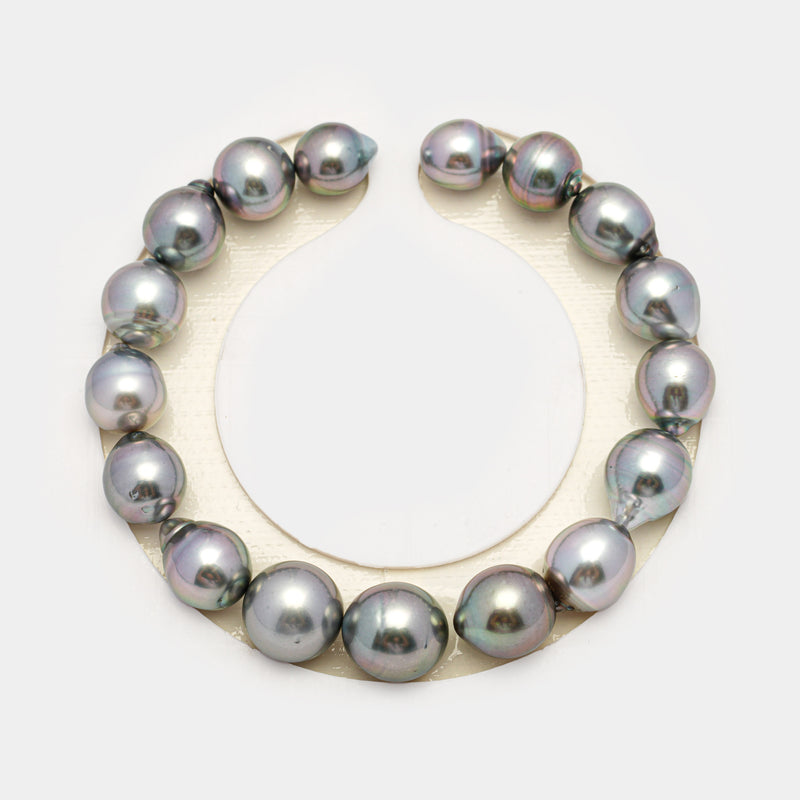 17pcs "High Luster" Light Cherry 8-11mm - SB AAA Quality Tahitian Pearl Bracelet BR2238 HL3