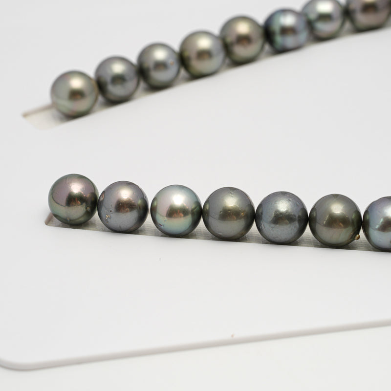 36pcs Light 11-13mm - SR/NR AA/A Quality Tahitian Pearl Necklace NL1627 THMIX3