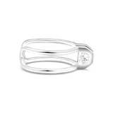 Adjustable Ring 925 Silver for double pearl SC336