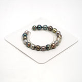 19pcs "High Luster" Multicolor 8-9mm - CL AAA Quality Tahitian Pearl Bracelet BR2126 THMIX1