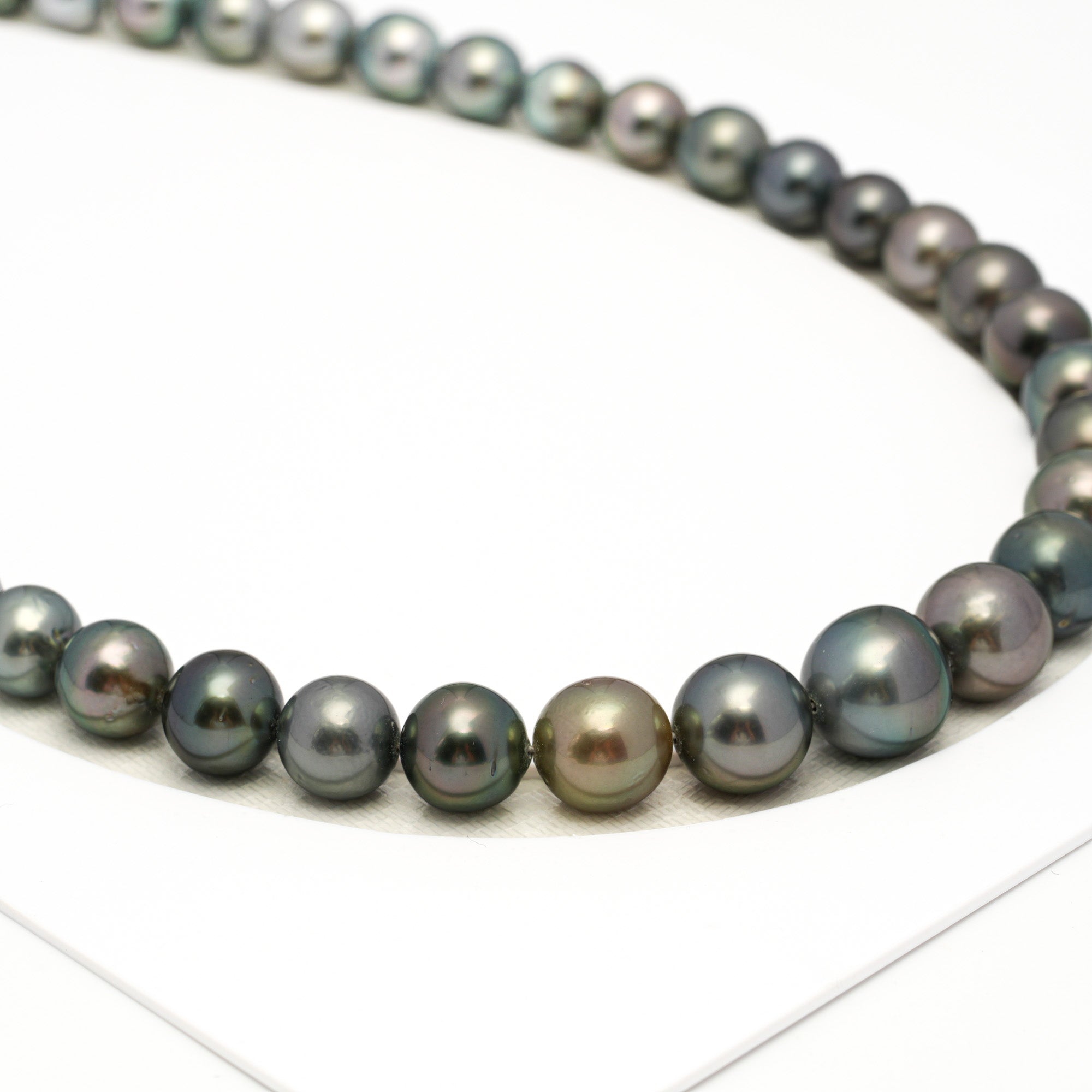 41pcs Multicolor 8-13mm - SB/NR AAA/AA Quality Tahitian Pearl Drilled Necklace NL1729 WF1