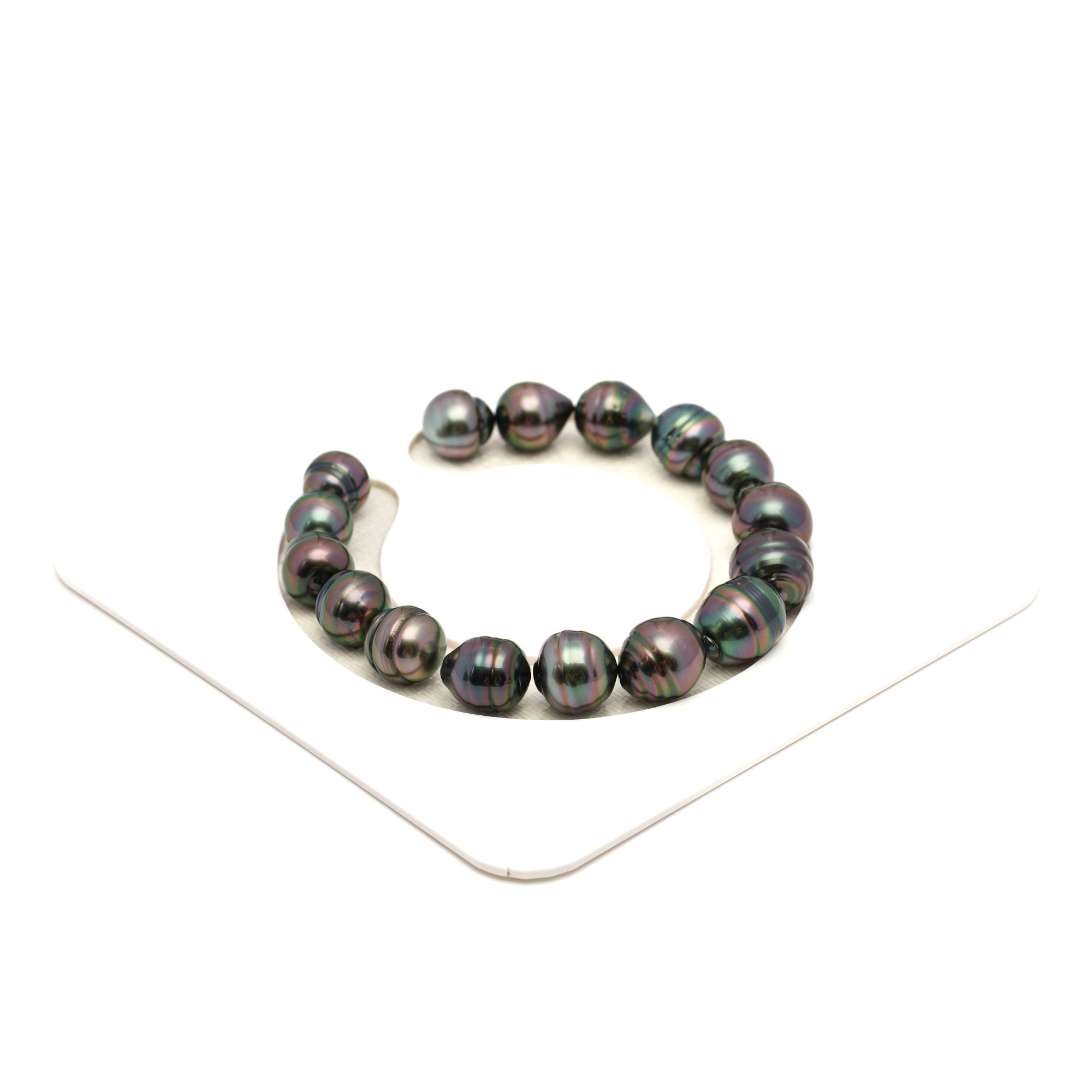 16pcs Green Cherry 9-11mm - CL AAA/AA Quality Tahitian Pearl Bracelet BR2365 TH5