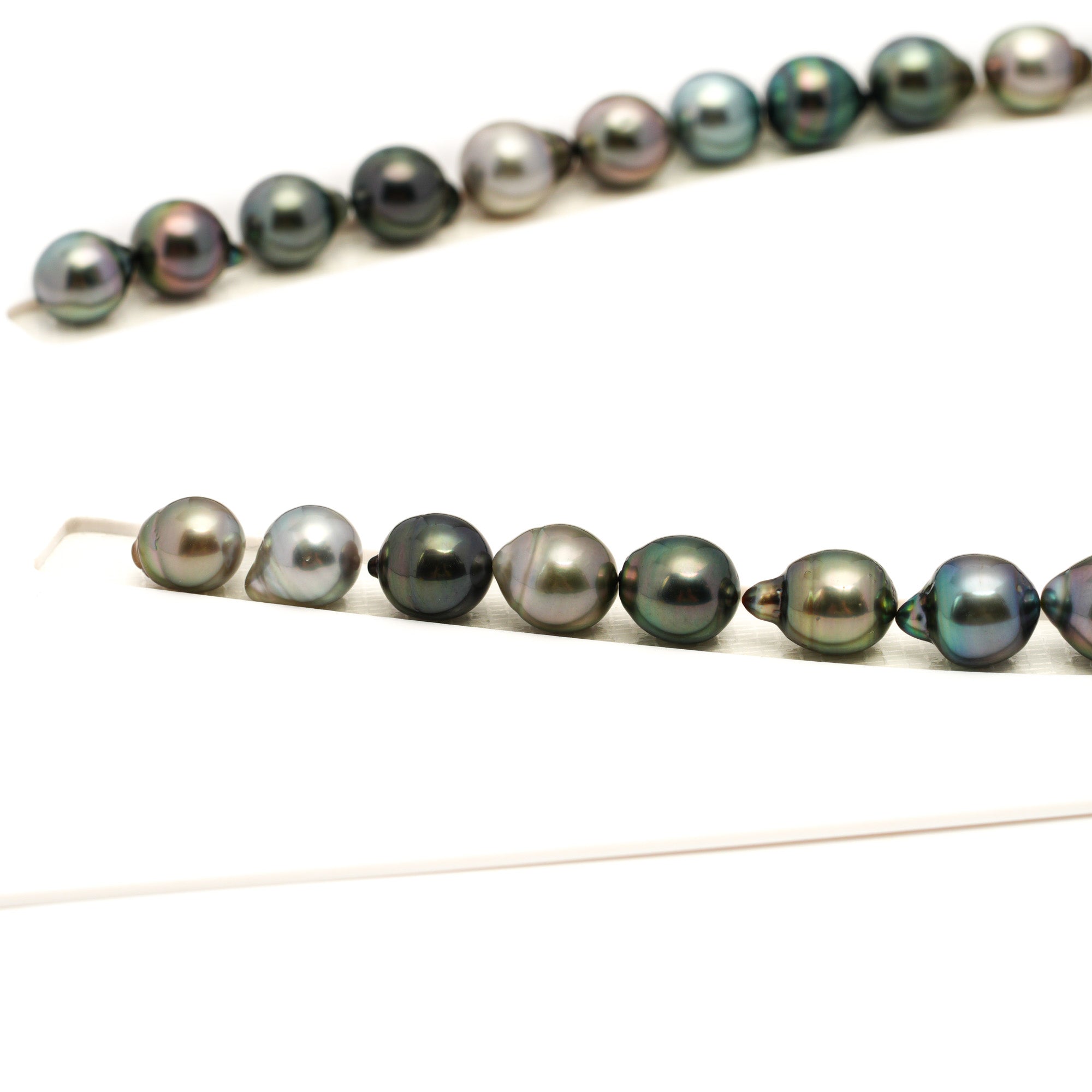 36pcs "High Luster" Multicolor 8-10mm - SB/CL AAA Quality Tahitian Pearl Necklace NL1788 LP2