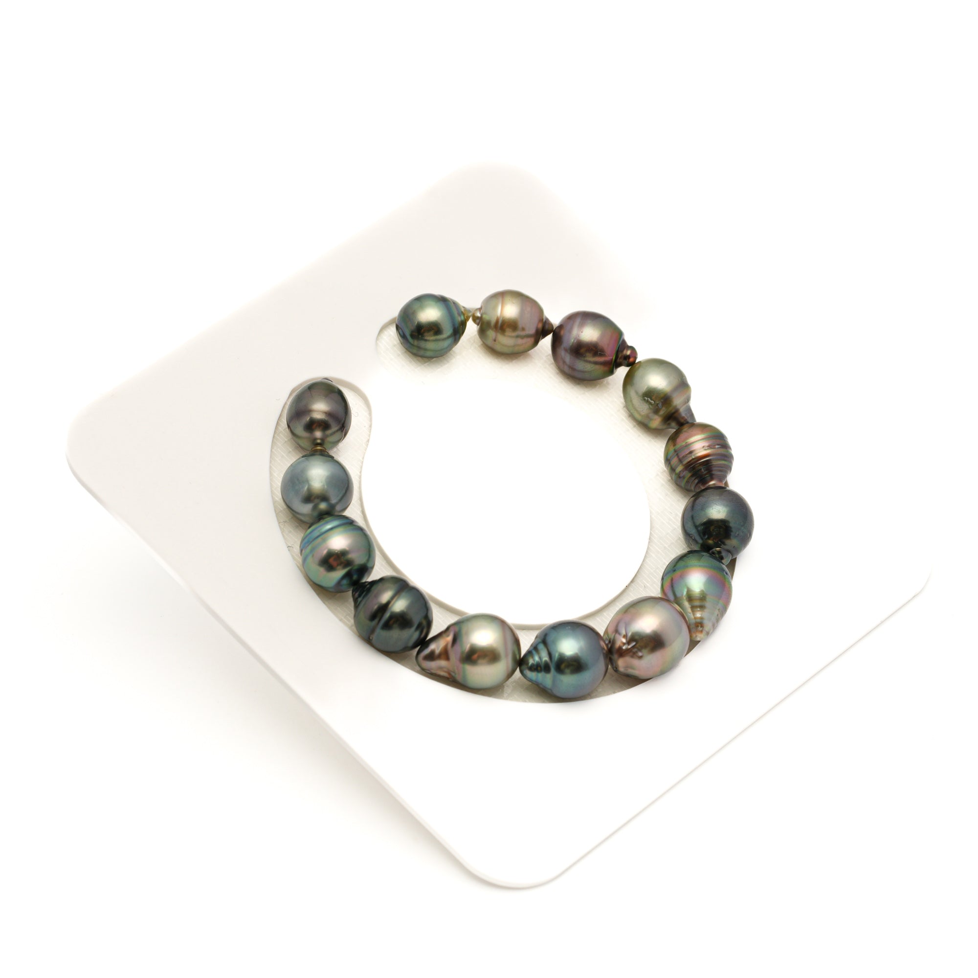 14pcs "High Luster" Multicolor 9-11mm - CL/SB AAA/AA Quality Tahitian Pearl Bracelet BR2481 LP2