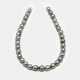 33pcs "High Luster" Silver Mix 10-13mm - SBQ AA/AAA Quality Tahitian Pearl Necklace NL1598 HL2