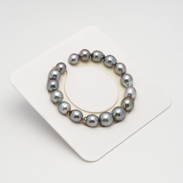 17pcs "High Luster" Light Cherry 8-11mm - SB AAA Quality Tahitian Pearl Bracelet BR2238 HL3