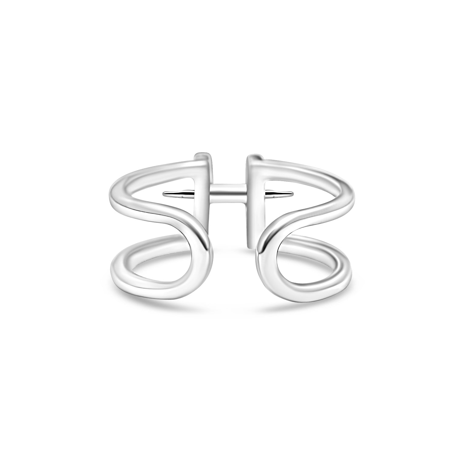 Adjustable Ring 925 Silver for double pearl SC336