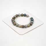 19pcs "High Luster" Multicolor 8-9mm - CL AAA Quality Tahitian Pearl Bracelet BR2126 THMIX1