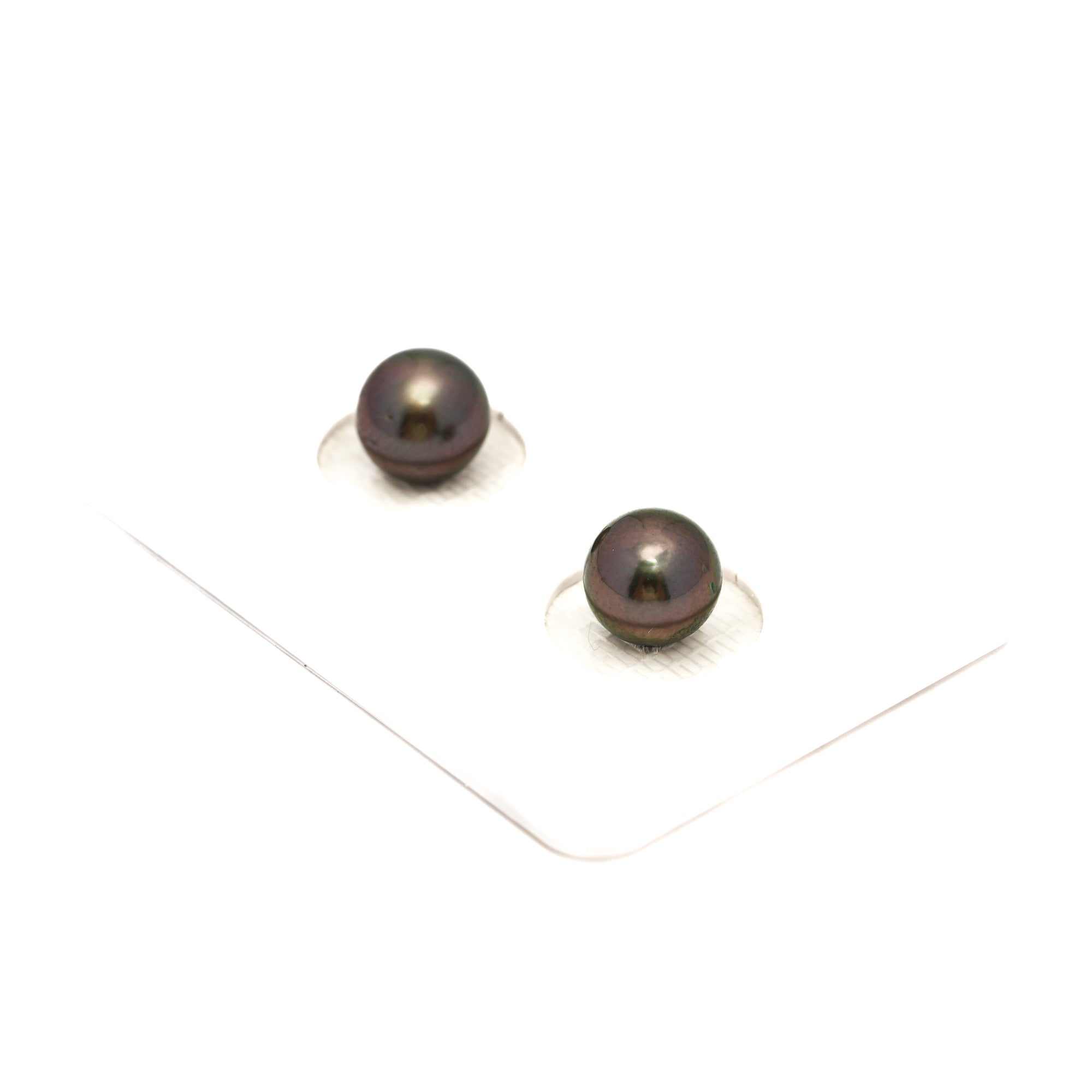 2pcs Cherry 7.7-7.8mm - RSR AAA/AA Quality Tahitian Pearl Pair ER1788 NG19