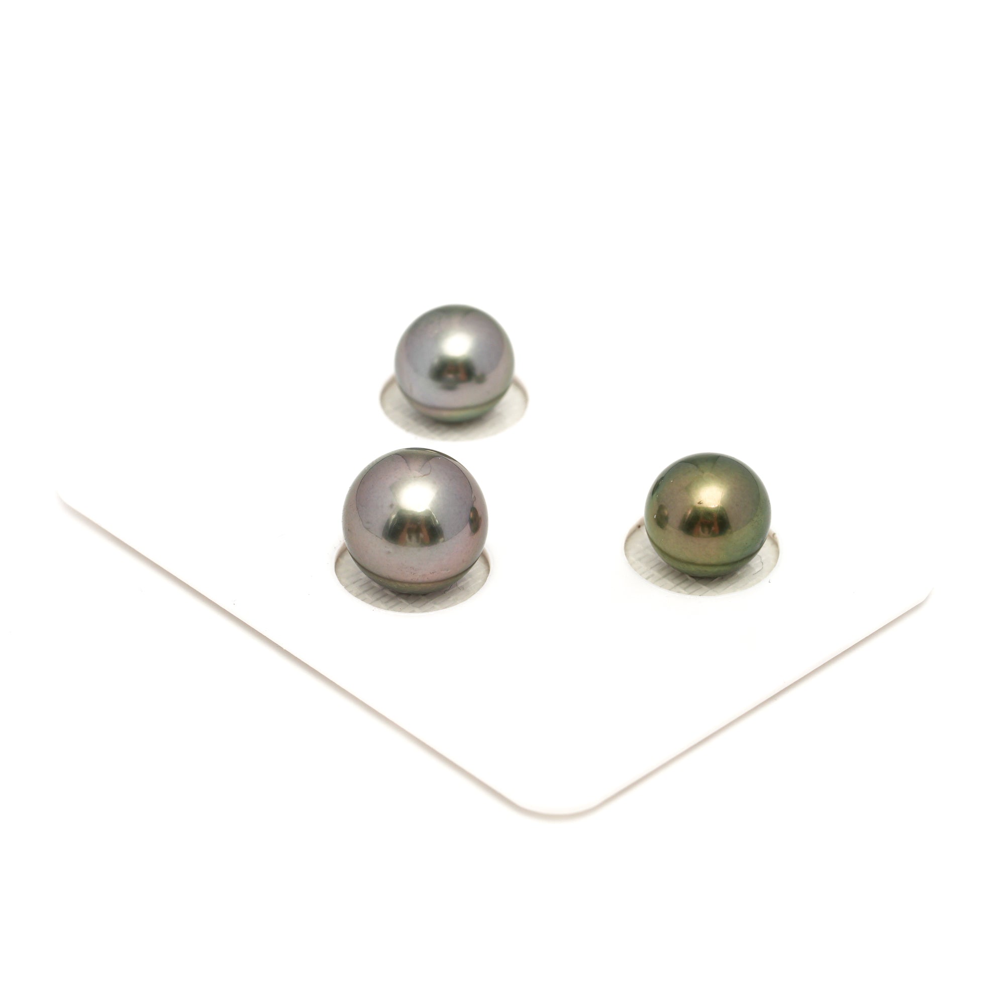 3pcs Multicolor 9.6-11.4mm - SR AAA Quality Tahitian Pearl Trio Set ER1845 OR13