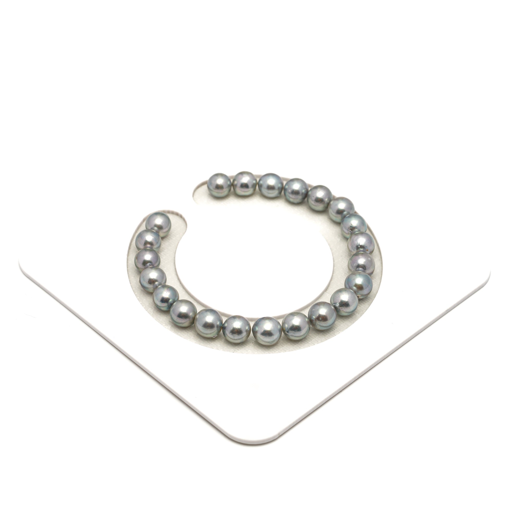 22pcs Akoya Pearl "High Luster" Silver Mix 7.3-7.8mm - SR/NR AA/A Quality Bracelet AKBR2423 CMA1