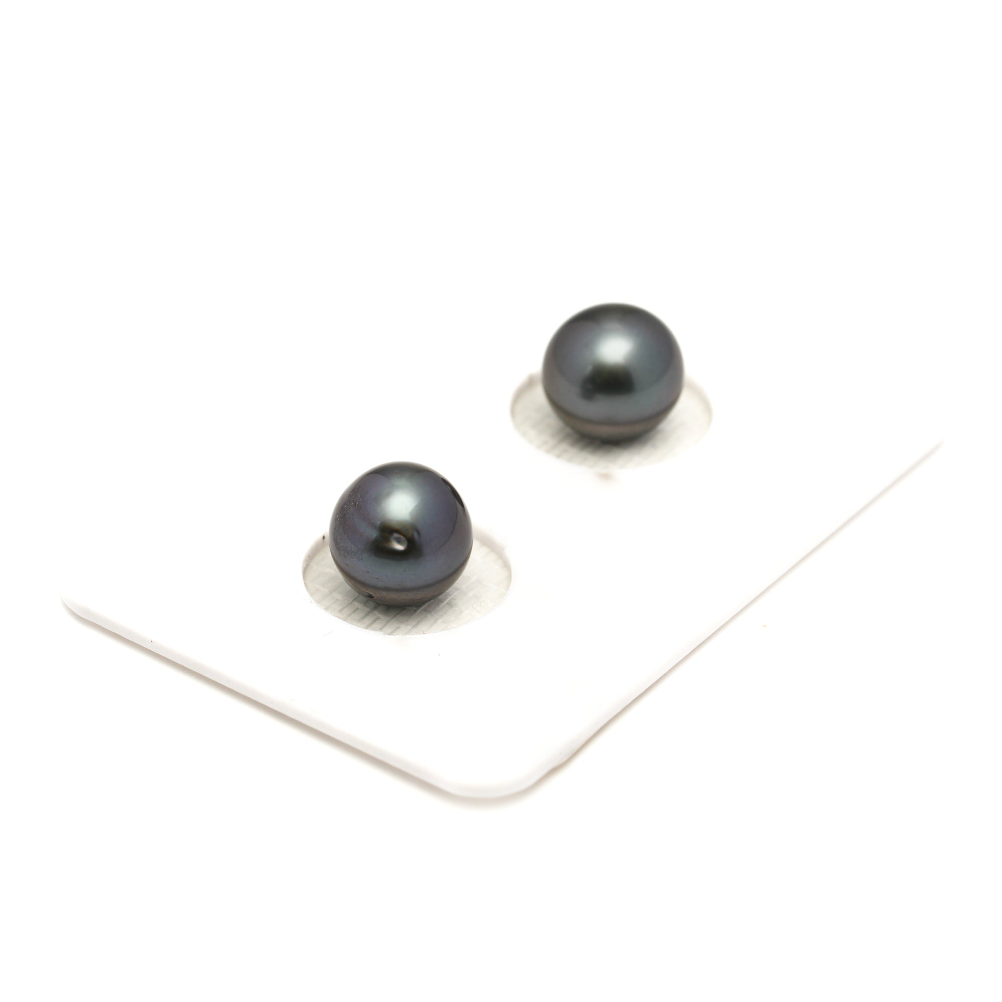 2pcs Blue 8.4-8.6mm - NR AAA/AA Quality Tahitian Pearl Pair ER1893 LP1