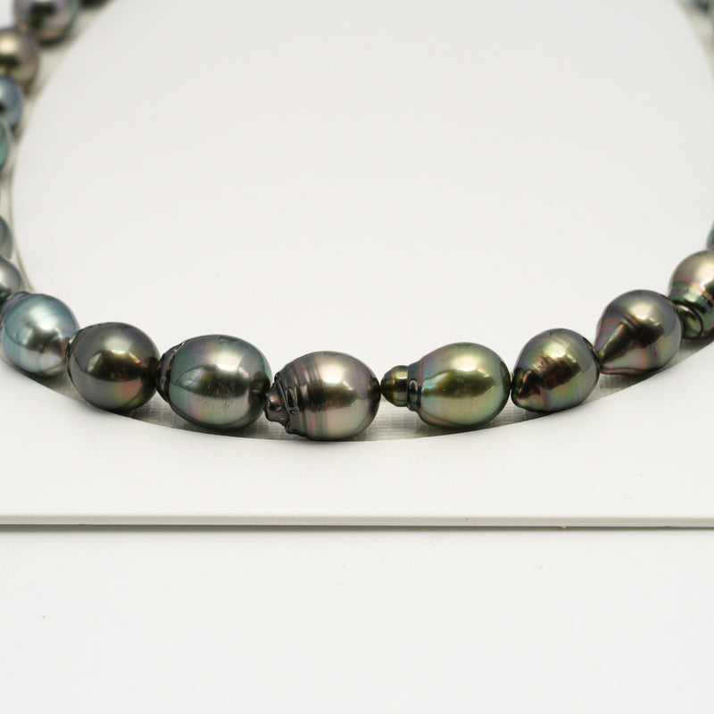 32pcs Multicolor 9-12mm - SB AAA Quality Tahitian Pearl Necklace NL1589 HL3