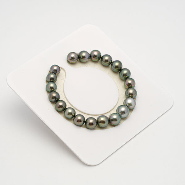 20pcs Green 8-10mm - SR/NR AAA/AA Quality Tahitian Pearl Bracelet BR2217 OR10