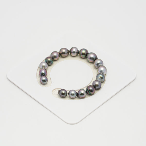 17pcs "Blooming" Cherry Mix Bracelet - Semi-Baroque 8-10mm AAA Quality Tahitian Pearl BR1135 TH1