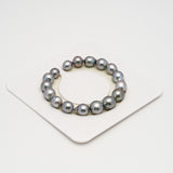 17pcs "High Luster" Light Cherry 8-11mm - SB AAA Quality Tahitian Pearl Bracelet BR2238 HL3