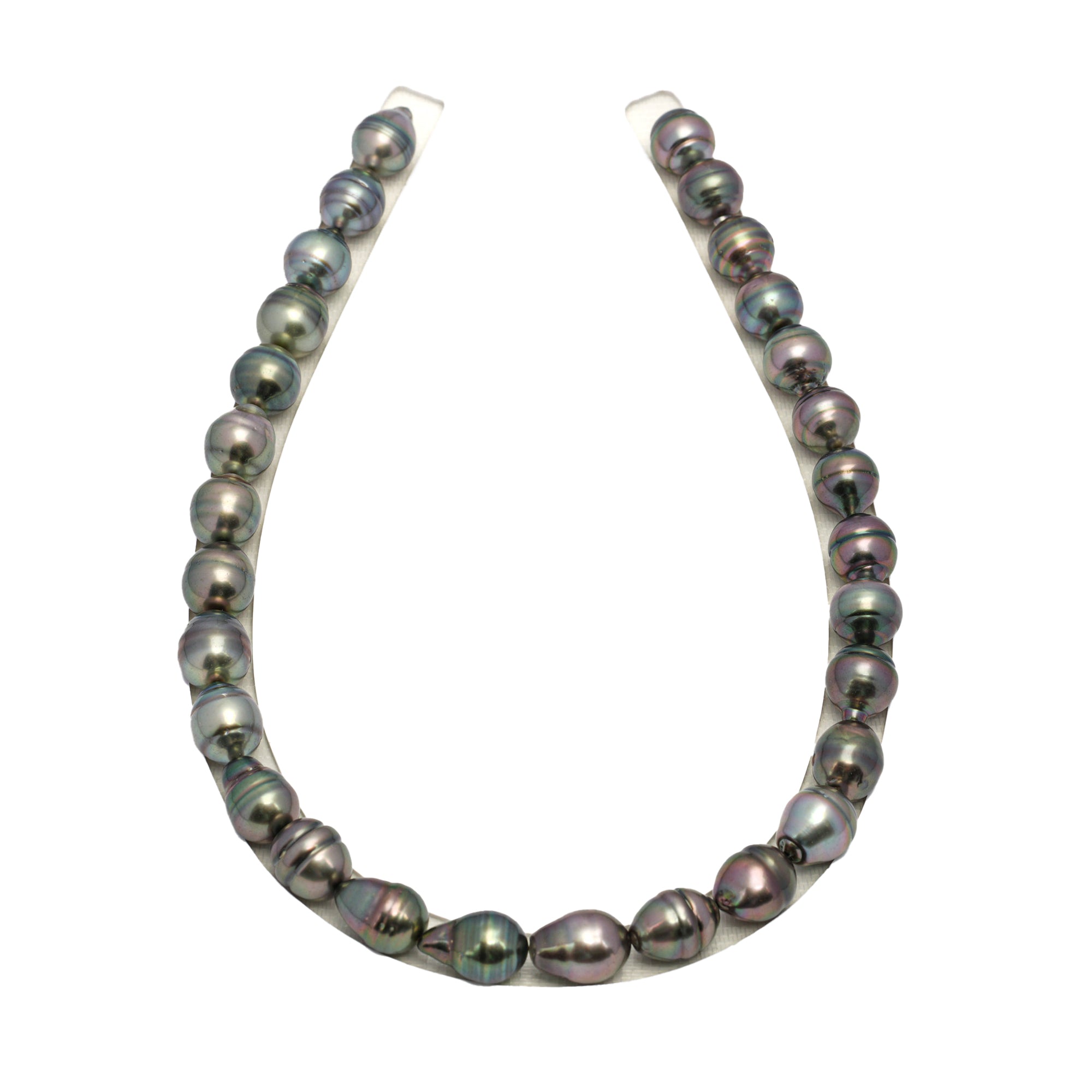 29pcs "High Luster" Multicolor 12mm - CL/SB AAA/AA Quality Tahitian Pearl Necklace NL1688 CMP9