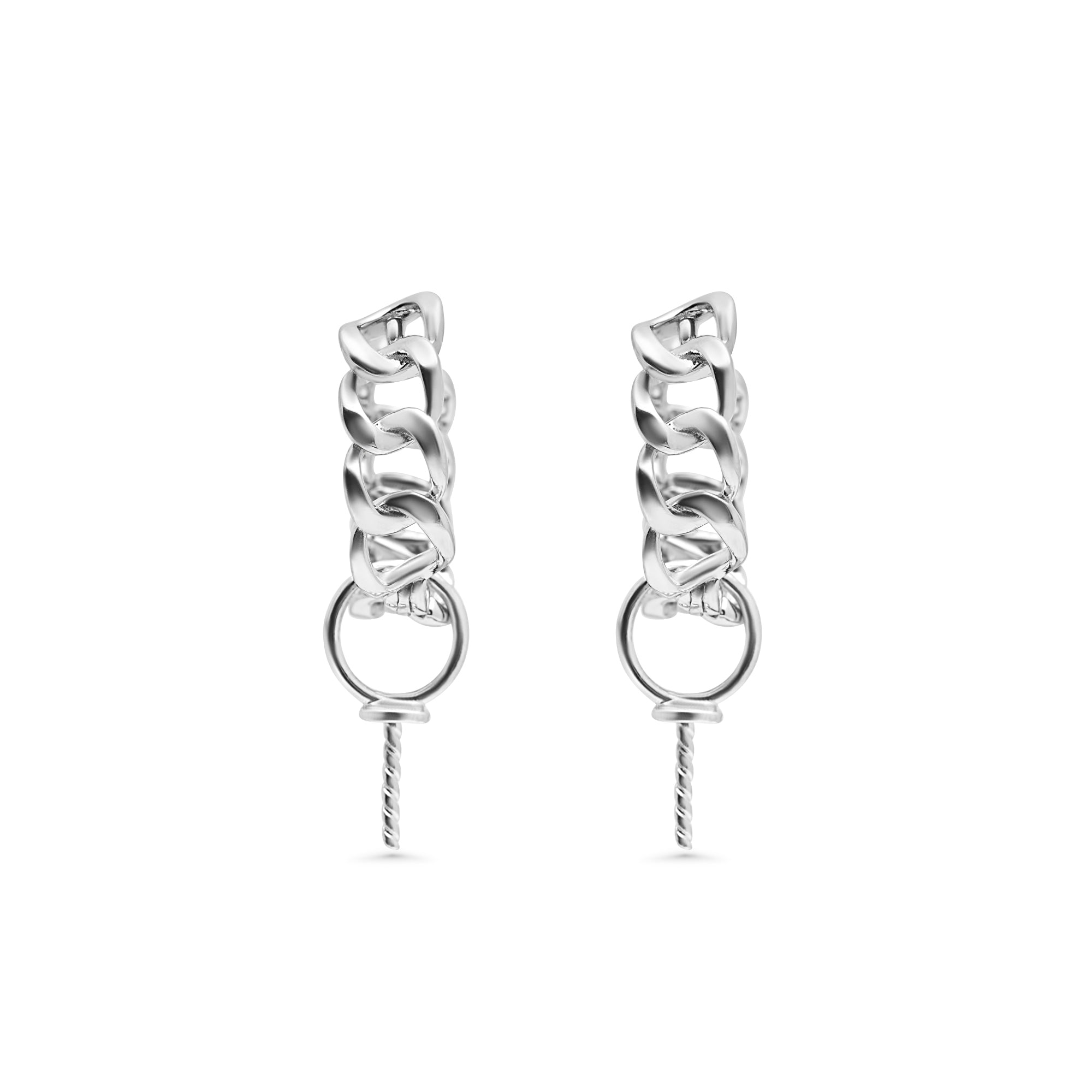Dangle Earring Bails 925 Silver for Pearl SC456