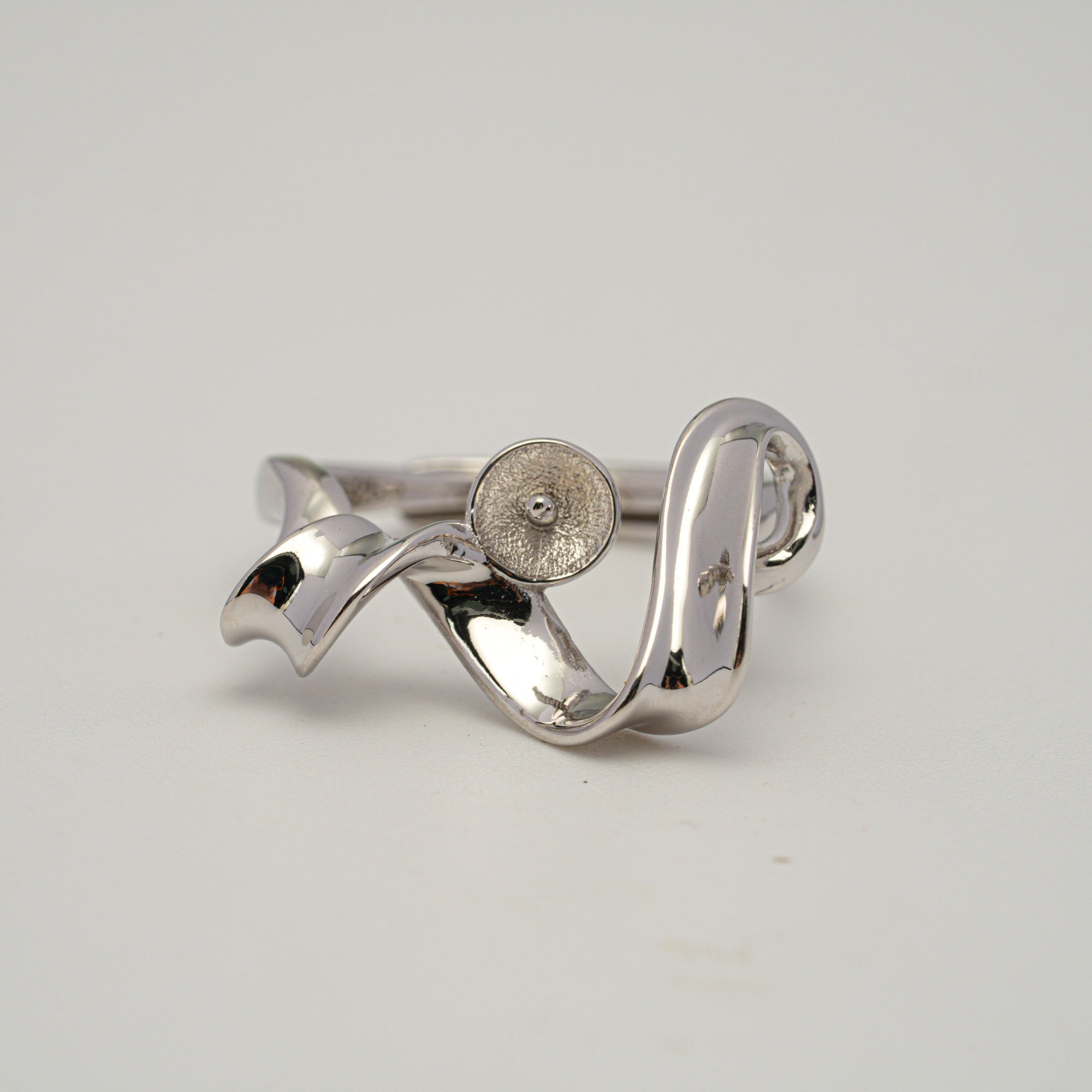 Adjustable Ring 925 Silver for pearl SC573