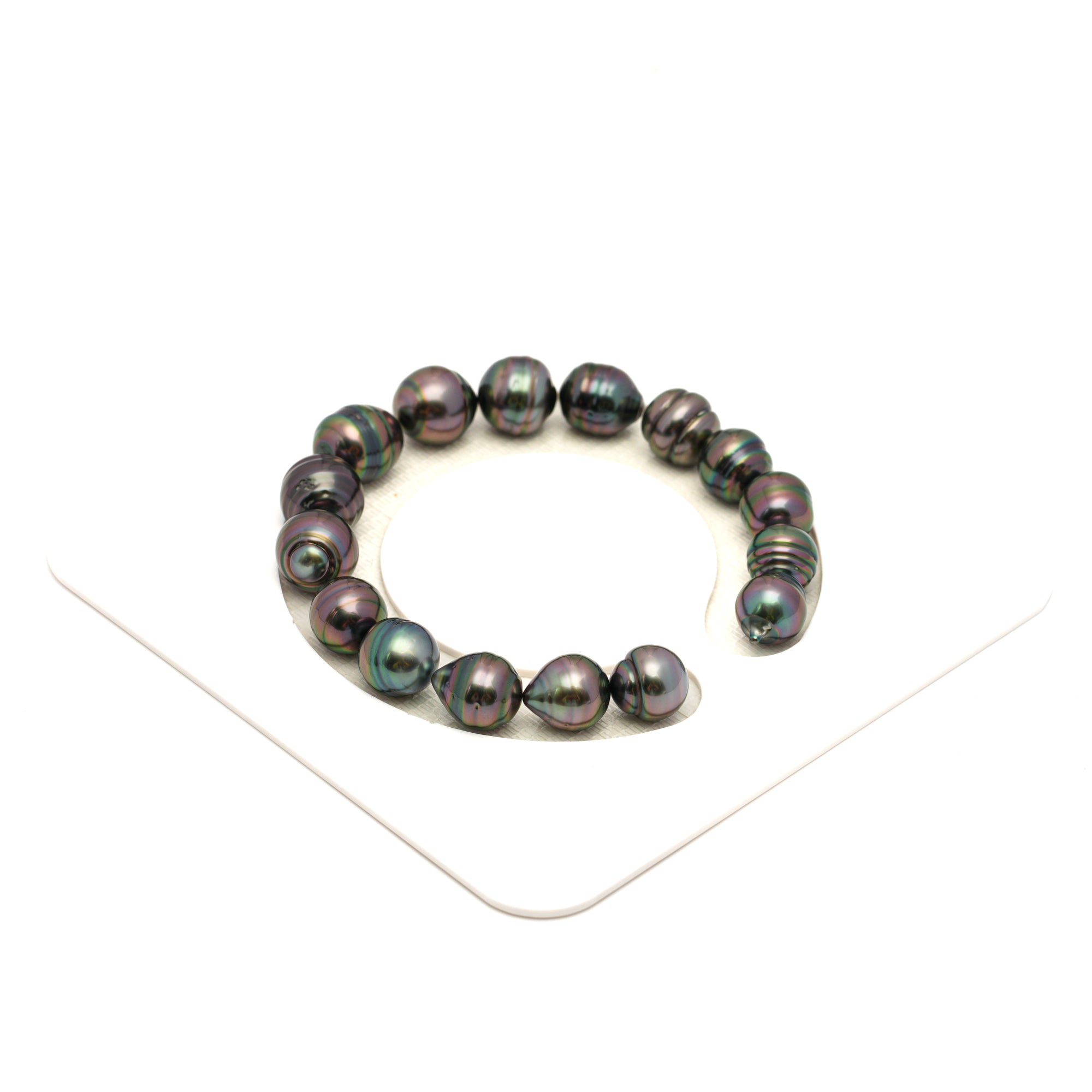 16pcs Green Cherry 9-11mm - CL AAA/AA Quality Tahitian Pearl Bracelet BR2365 TH5