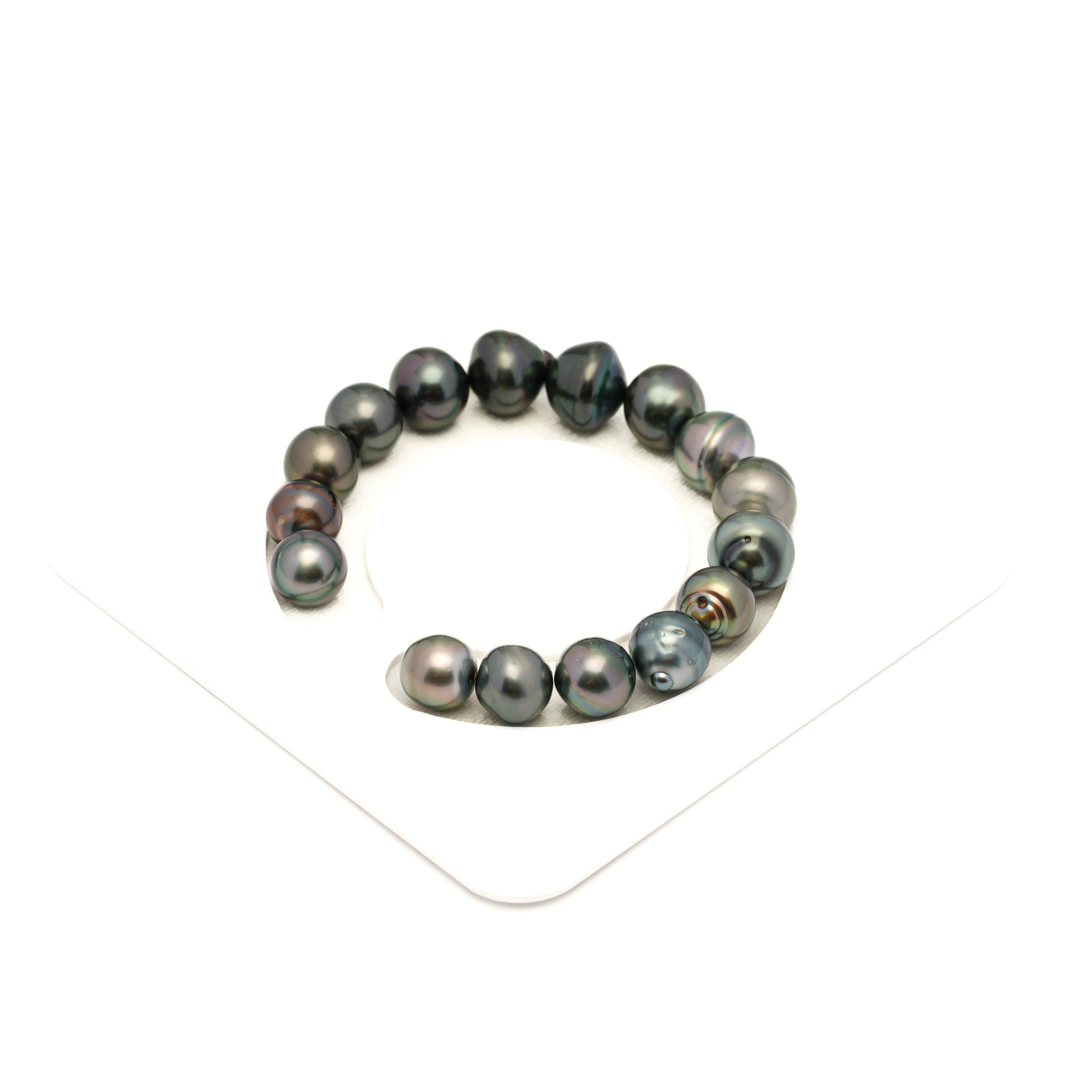 16pcs Mix 10-13mm - SB AAA/AA Quality Tahitian Pearl Bracelet BR2443 LP1