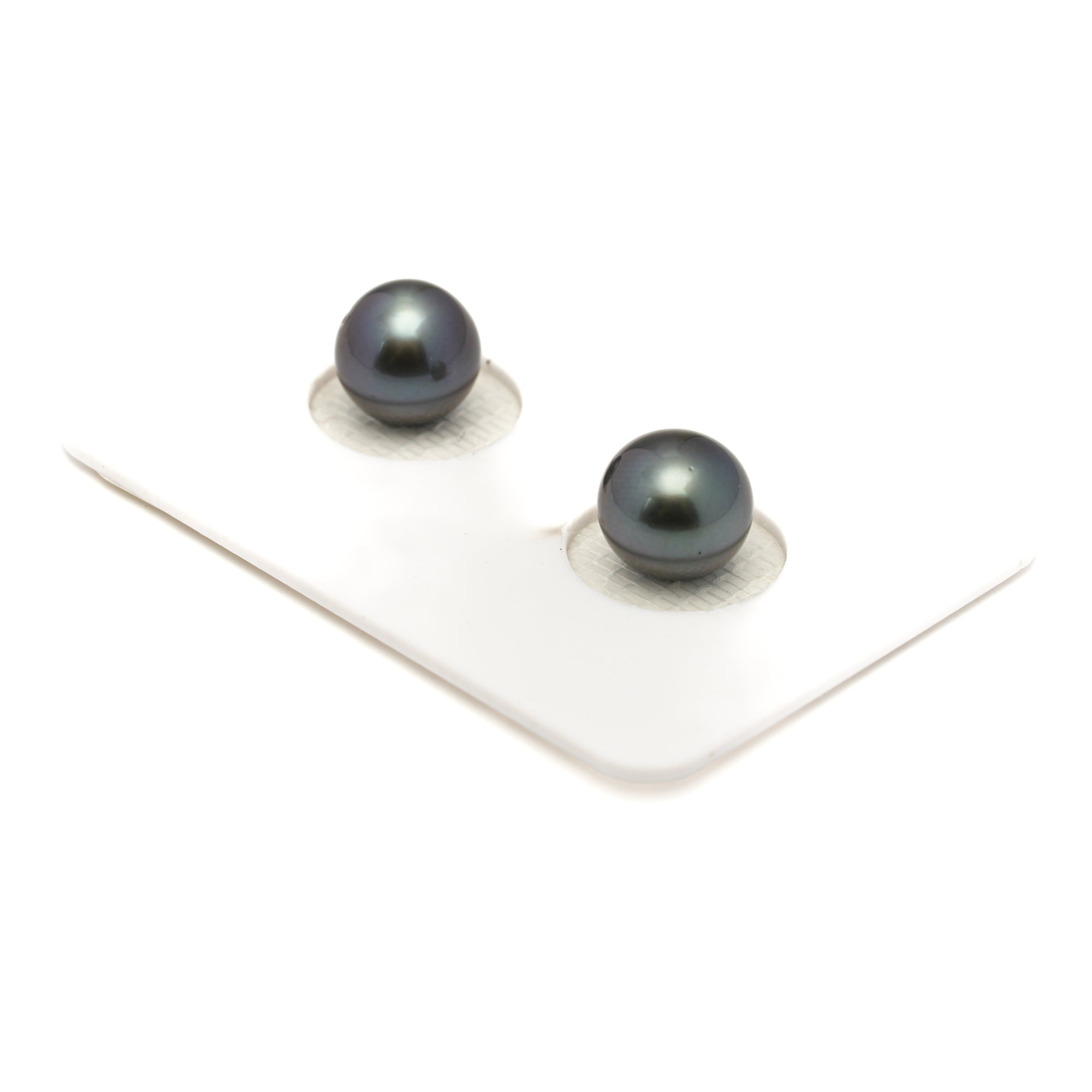 2pcs Blue 8.4-8.6mm - NR AAA/AA Quality Tahitian Pearl Pair ER1893 LP1