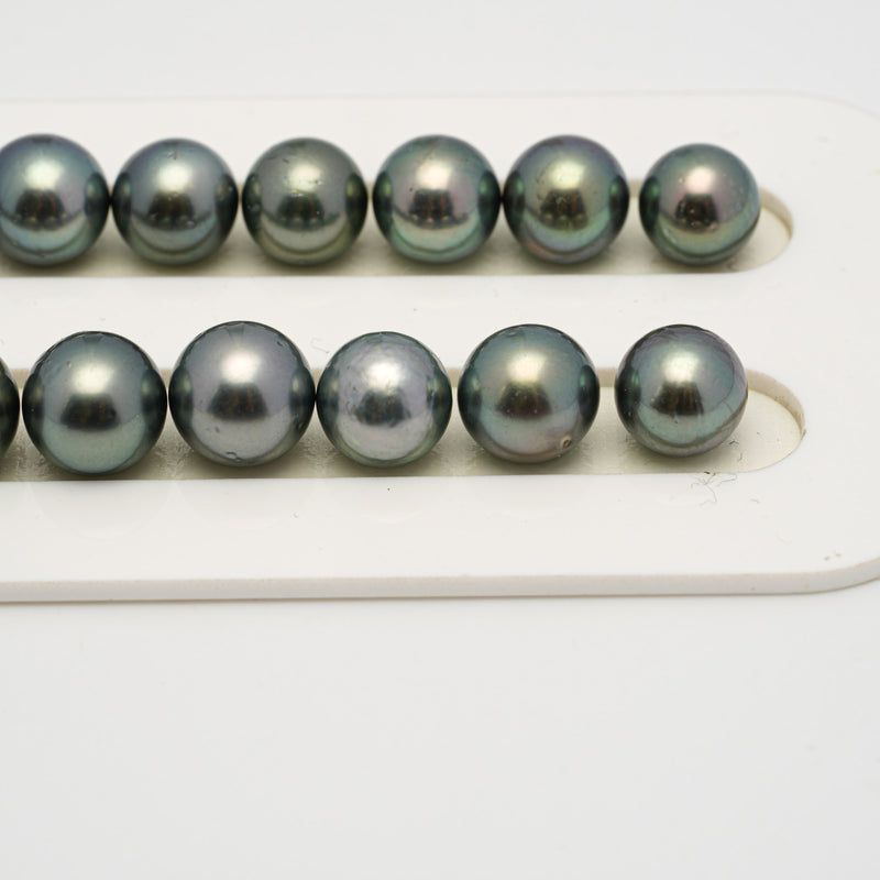 38pcs Green 8-11mm - RSR AA/A Quality Tahitian Pearl Necklace NL1515