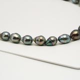 32pcs Multicolor 9-12mm - SB AAA Quality Tahitian Pearl Necklace NL1589 HL3