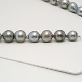 33pcs "High Luster" Silver Mix 10-13mm - SBQ AA/AAA Quality Tahitian Pearl Necklace NL1598 HL2