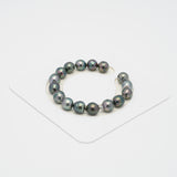 16pcs Green 9-10mm - SB AAA/AA Quality Tahitian Pearl Bracelet BR2041 OR7